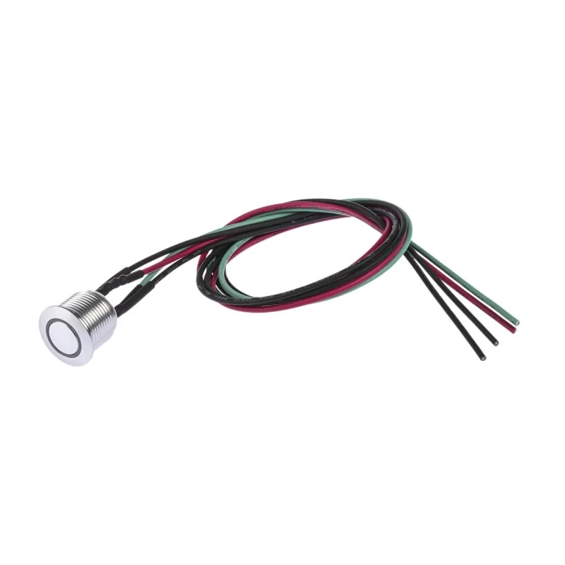 RS PRO Illuminated Momentary Push Button Switch, Panel Mount, 16 mm Cutout, SPST, White LED, IP67, 36 V dc 175-8540