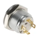 RS PRO Illuminated Momentary Push Button Switch, Panel Mount, 16 mm Cutout, SPST, White LED, IP67, 36 V dc 175-8550