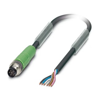 Phoenix Contact Sensor Actuator Cable Male 6 way Straight to 6 way Unterminated, 1.5 m, Polyurethane Jacket, 30V 1522095
