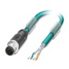 Phoenix Contact SAC-4P-M12MSD/10.0-931 Cat5 Shielded Ethernet Cable 2 Core Blue Polyurethane Jacket 10 m 60V 1569414