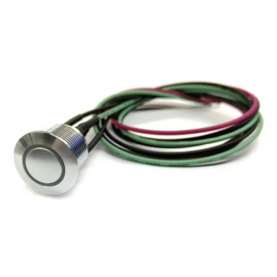 RS PRO Illuminated Momentary Push Button Switch, Panel Mount, 16 mm Cutout, SPST, Blue LED, IP67 Rated, 36 V dc, 2A 175-8565