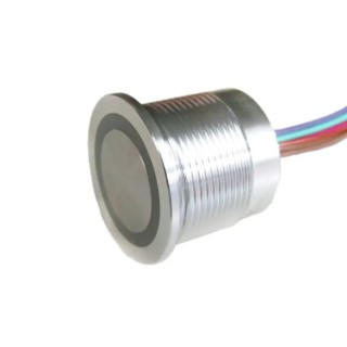 RS PRO Illuminated Momentary Piezo Switch RGB LED 22 mm Panel Cutout IP68 Rated, 1A, Operating -20°C to 65°C IP68