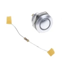 RS PRO Illuminated Momentary Push Button Switch, Panel Mount, 16 mm Cutout, SPST, Blue LED, IP67, 36 V dc 175-8572