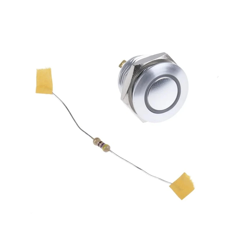 RS PRO Illuminated Momentary Push Button Switch, Panel Mount, 16 mm Cutout, SPST, Blue LED, IP67, 36 V dc 175-8572