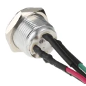 RS PRO Illuminated Momentary Push Button Switch Panel Mount 16 mm Cutout SPST Green LED IP67 36 V dc 175-8632