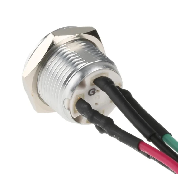 RS PRO Illuminated Momentary Push Button Switch Panel Mount 16 mm Cutout SPST Green LED IP67 36 V dc 175-8632