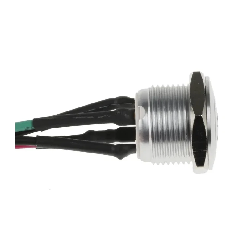 RS PRO Illuminated Momentary Push Button Switch Panel Mount 16 mm Cutout SPST Green LED IP67 36 V dc 175-8632