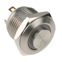 RS PRO Illuminated Momentary Push Button Switch, Panel Mount, 16 mm Cutout, SPST, White LED, IP67, 36 V dc 175-9128