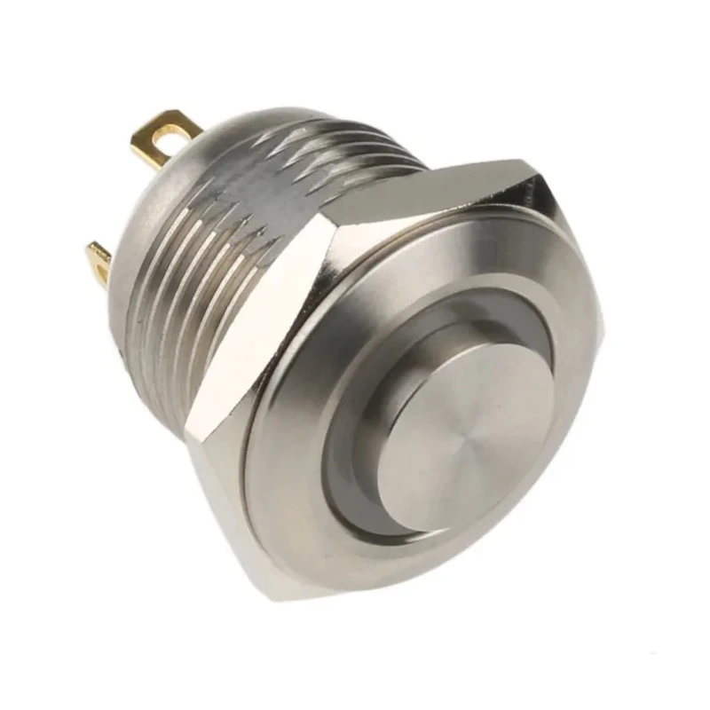 RS PRO Illuminated Momentary Push Button Switch, Panel Mount, 16 mm Cutout, SPST, White LED, IP67, 36 V dc 175-9128