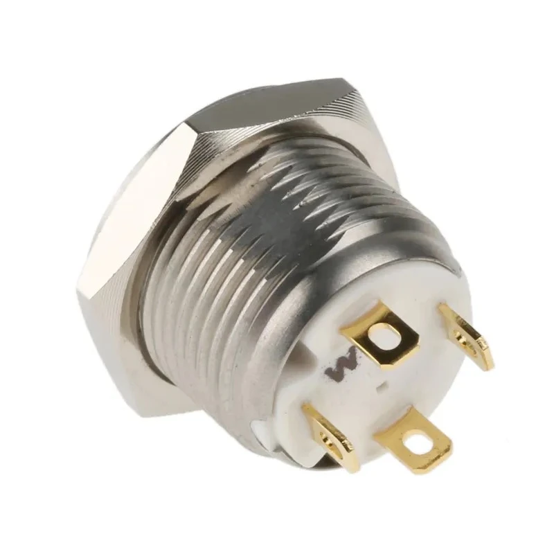 RS PRO Illuminated Momentary Push Button Switch, Panel Mount, 16 mm Cutout, SPST, White LED, IP67, 36 V dc 175-9128