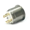 RS PRO Illuminated Momentary Push Button Switch, Panel Mount, 16 mm Cutout, SPST, Green & Red LED, IP67, 36 V dc 175-9142