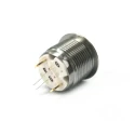 RS PRO Illuminated Momentary Push Button Switch, Panel Mount, 16 mm Cutout, SPST, RGB LED, IP67, 36 V dc 175-9140