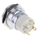 RS PRO Illuminated Push Button Switch, Latching, Panel Mount, 16 mm Cutout, SPST, Yellow LED, IP67, 36 V dc 175-9147
