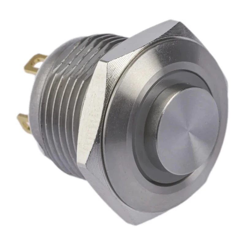 RS PRO Illuminated Push Button Switch Momentary Panel Mount SPST Yellow LED IP67 36V DC 175-9180