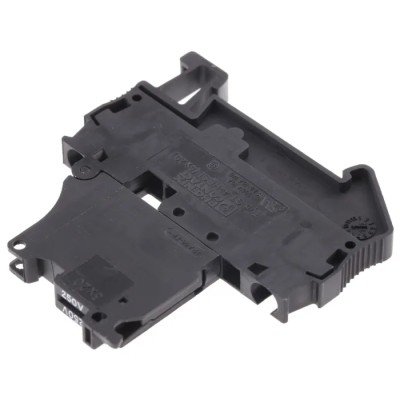 Phoenix Contact Fused DIN Rail Terminal Block Black 250V 6.3A Spring Cage 2-Position ST 4-HESILA 250 (5X20) 3036563