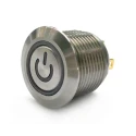 RS PRO Illuminated Push Button Switch, Momentary, Panel Mount, 16 mm Cutout, SPST, Green LED, IP67, 36 V dc 175-9187