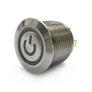 RS PRO Illuminated Push Button Switch, Momentary, Panel Mount, 16 mm Cutout, SPST, Green LED, IP67, 36 V dc 175-9187