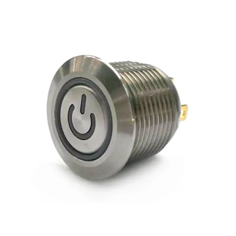 RS PRO Illuminated Push Button Switch, Momentary, Panel Mount, 16 mm Cutout, SPST, Green LED, IP67, 36 V dc 175-9187