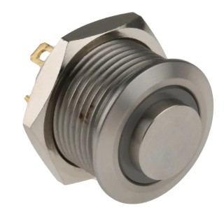 RS PRO Illuminated Momentary Push Button Switch, Panel Mount, 16 mm Cutout, SPST, Green LED, IP67, 36 V dc 175-9206
