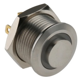 RS PRO Illuminated Push Button Switch Momentary Panel Mount 16 mm Cutout SPST Yellow LED IP67 36 V dc 175-9207