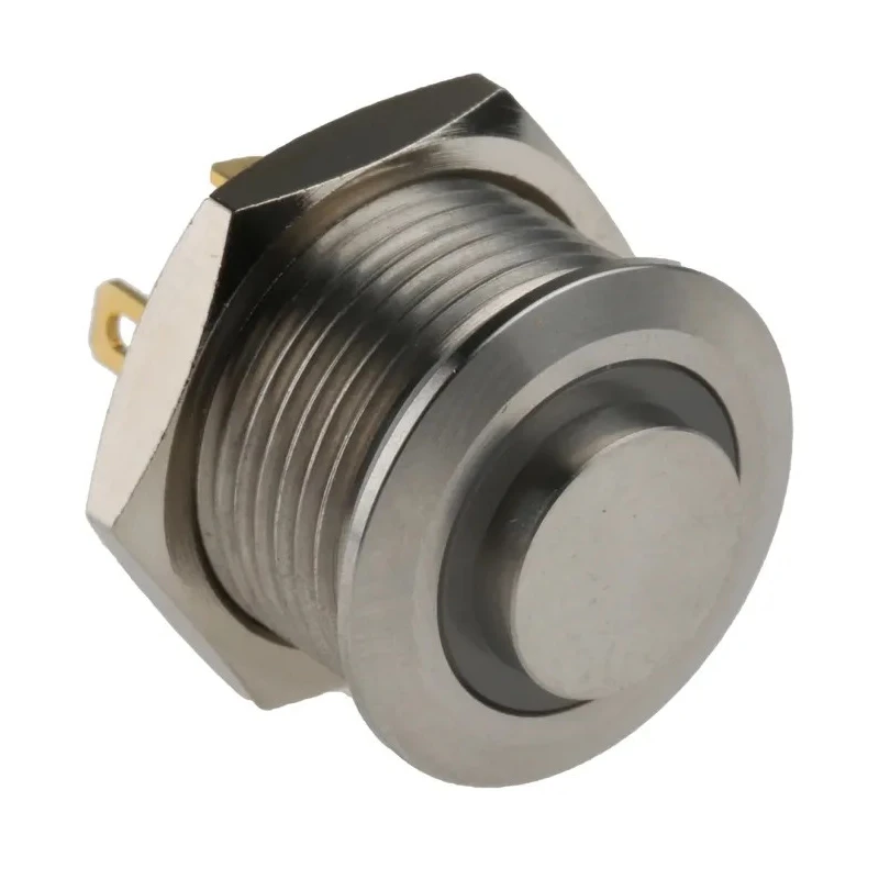 RS PRO Illuminated Push Button Switch Momentary Panel Mount 16 mm Cutout SPST Yellow LED IP67 36 V dc 175-9207