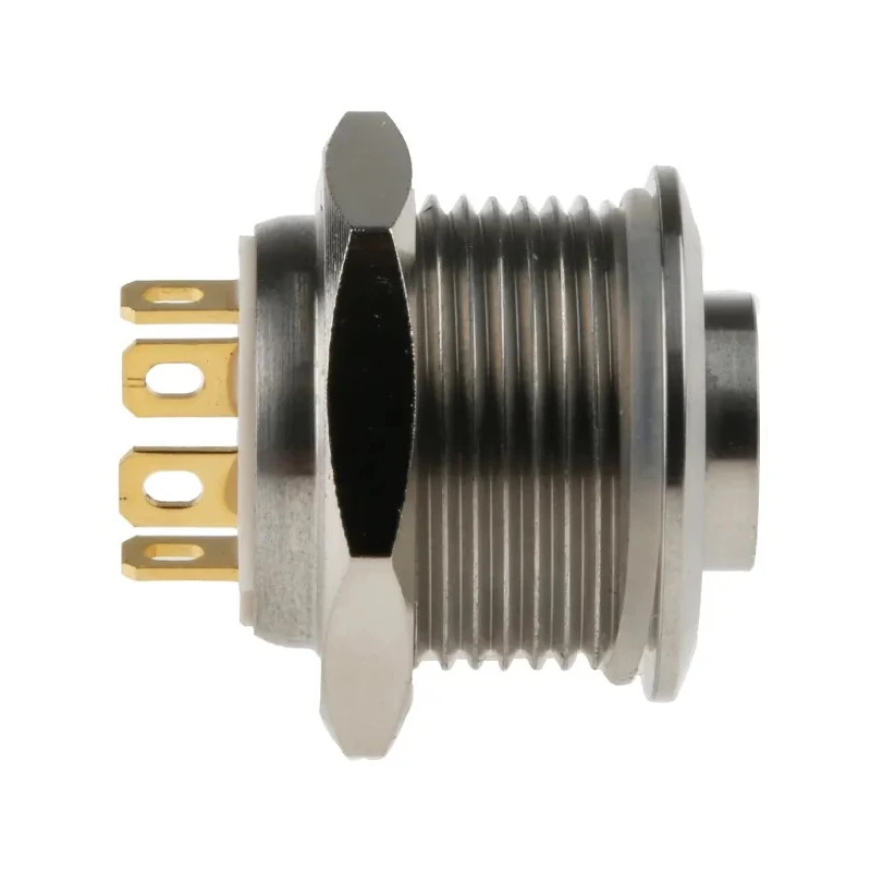 RS PRO Illuminated Push Button Switch Momentary Panel Mount 16 mm Cutout SPST Yellow LED IP67 36 V dc 175-9207