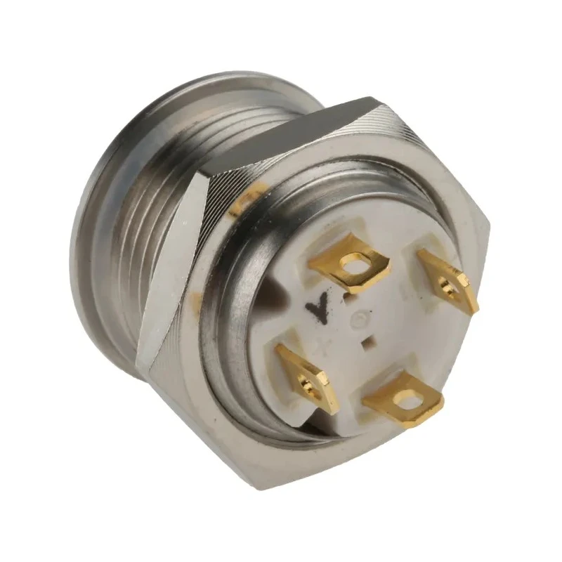 RS PRO Illuminated Push Button Switch Momentary Panel Mount 16 mm Cutout SPST Yellow LED IP67 36 V dc 175-9207