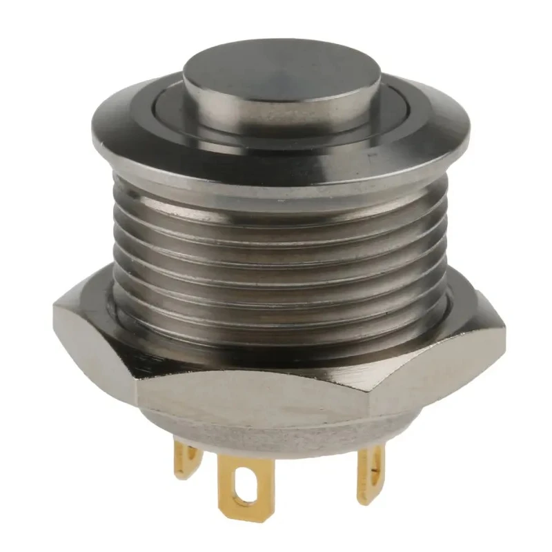 RS PRO Illuminated Push Button Switch Momentary Panel Mount 16 mm Cutout SPST Yellow LED IP67 36 V dc 175-9207