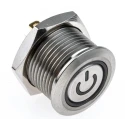 RS PRO Illuminated Momentary Push Button Switch, Panel Mount, 16 mm Cutout, SPST RGB LED, IP67, 36 V dc 175-9212