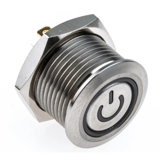 RS PRO Illuminated Momentary Push Button Switch, Panel Mount, 16 mm Cutout, SPST RGB LED, IP67, 36 V dc 175-9212