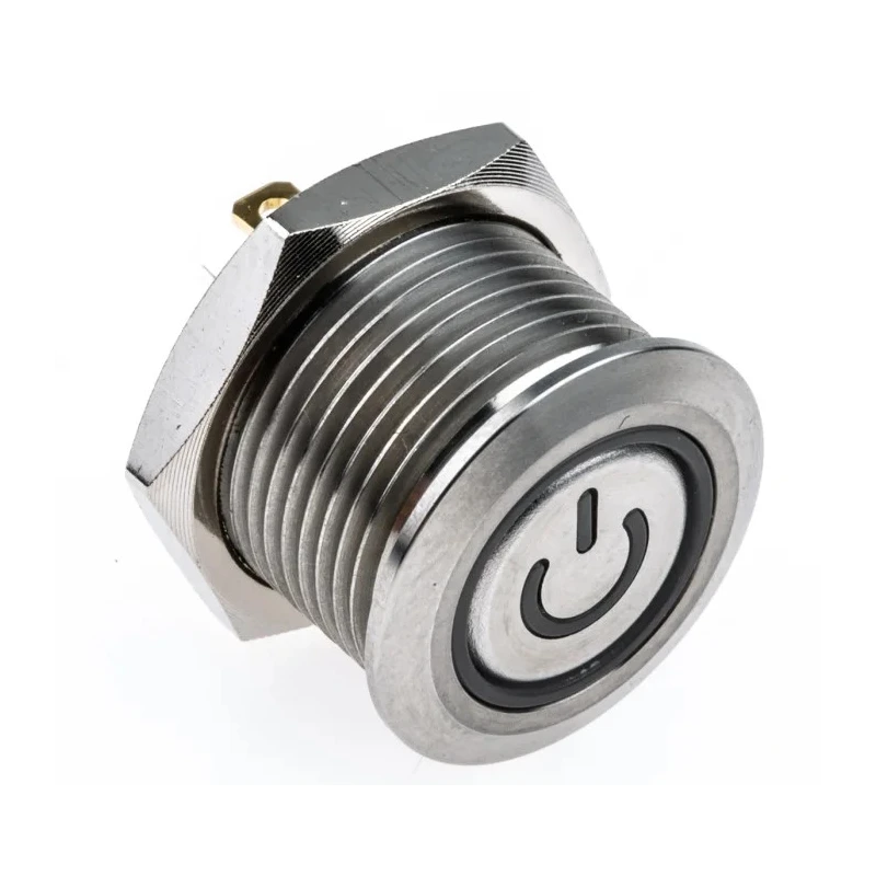 RS PRO Illuminated Momentary Push Button Switch, Panel Mount, 16 mm Cutout, SPST RGB LED, IP67, 36 V dc 175-9212