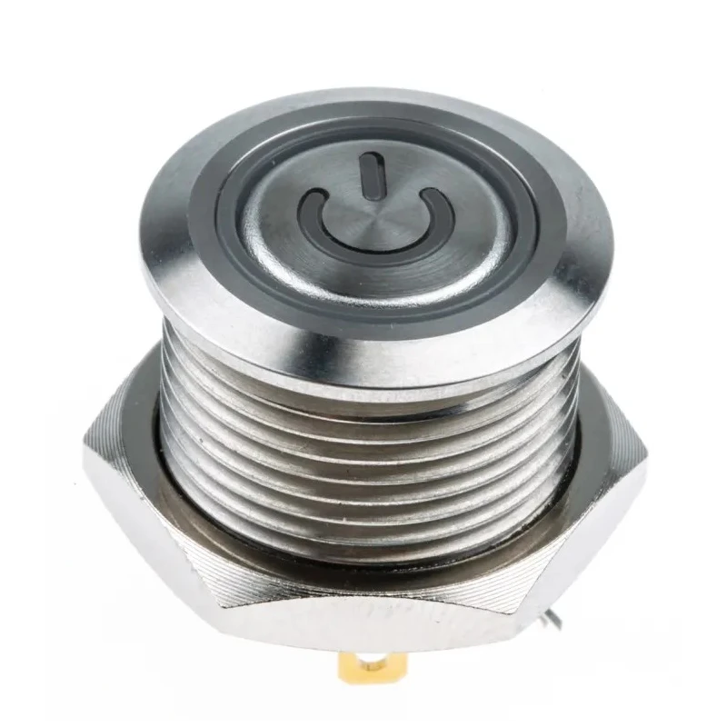 RS PRO Illuminated Momentary Push Button Switch, Panel Mount, 16 mm Cutout, SPST RGB LED, IP67, 36 V dc 175-9212