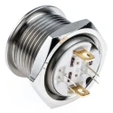 RS PRO Illuminated Momentary Push Button Switch, Panel Mount, 16 mm Cutout, SPST RGB LED, IP67, 36 V dc 175-9212