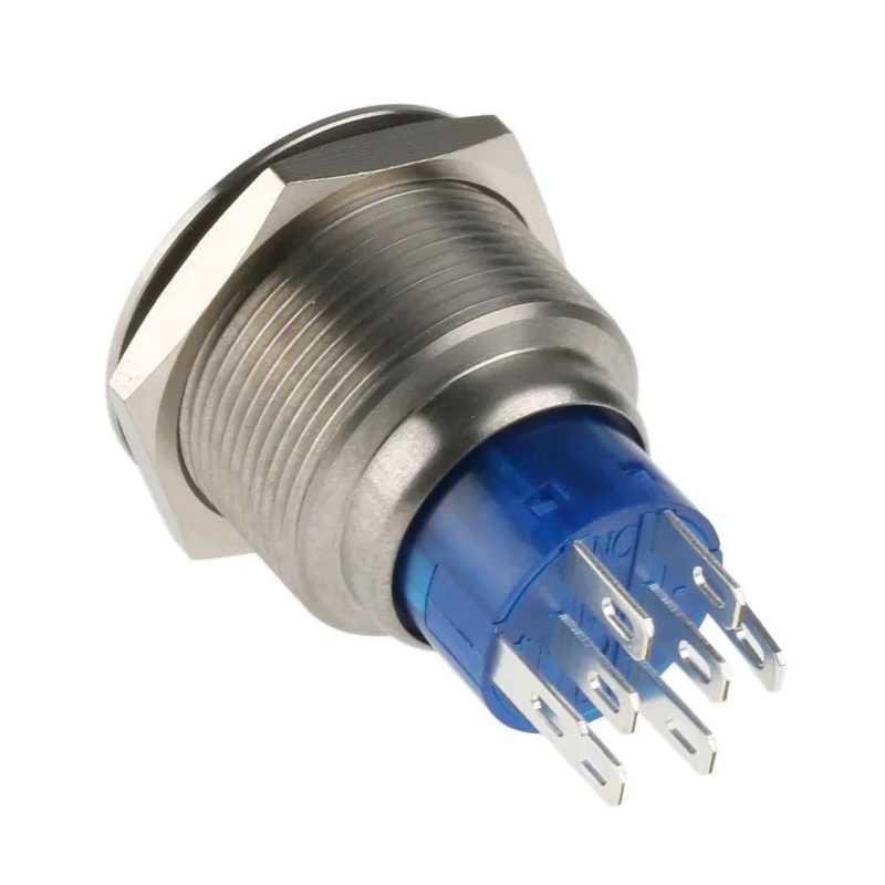 RS PRO Illuminated Momentary Push Button Switch, Panel Mount, 22.2 mm Cutout, DPDT, Red LED, IP67, 250 V AC 250 V DC 175-9246