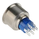RS PRO Push Button Switch, Latching, Panel Mount, SPDT, IP67, 25.2 mm Cutout, 250 V AC, 3-5A Switch Contact Current 175-9265