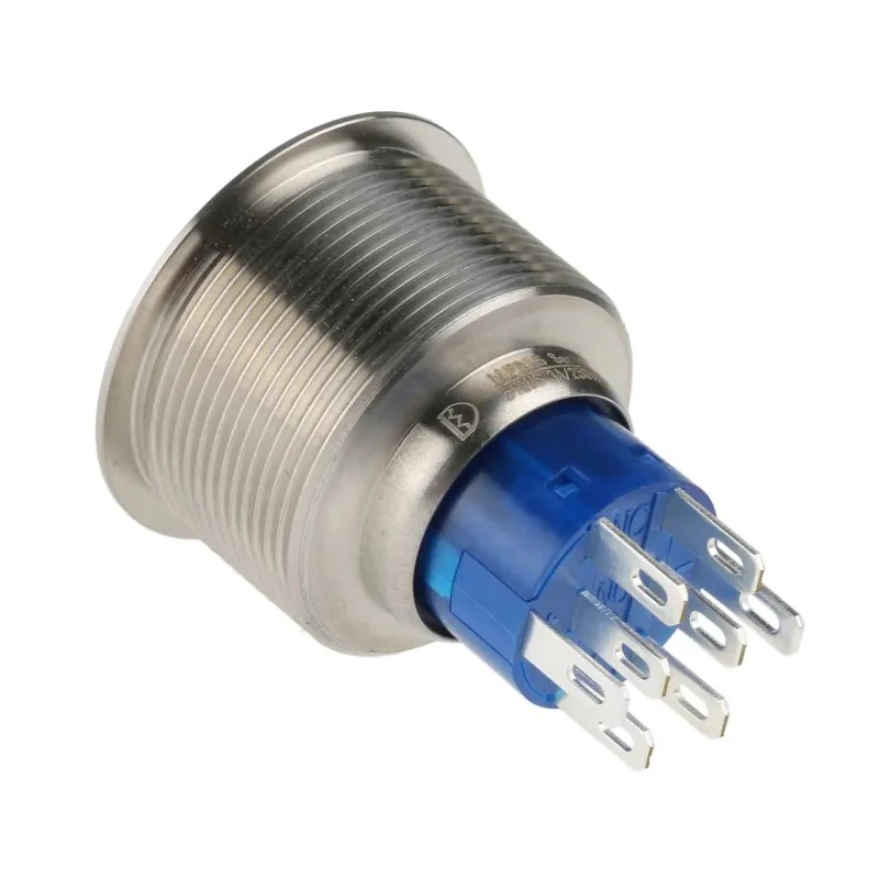 RS PRO Push Button Switch, Latching, Panel Mount, SPDT, IP67, 25.2 mm Cutout, 250 V AC, 3-5A Switch Contact Current 175-9265