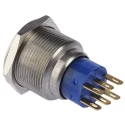 RS PRO Push Button Switch Momentary Panel Mount DPDT IP67 Rated 22.2 mm Cutout 250 V 3, 5A 175-9271