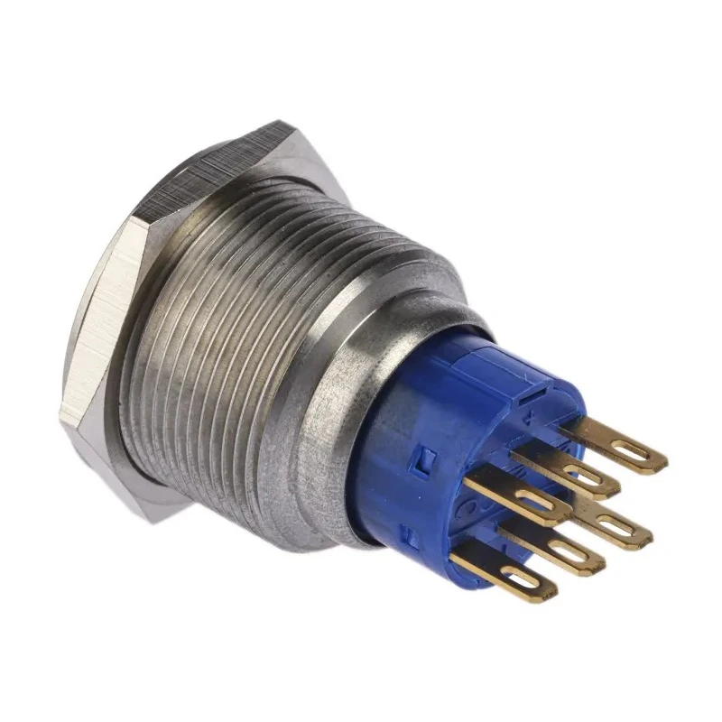 RS PRO Push Button Switch Momentary Panel Mount DPDT IP67 Rated 22.2 mm Cutout 250 V 3, 5A 175-9271