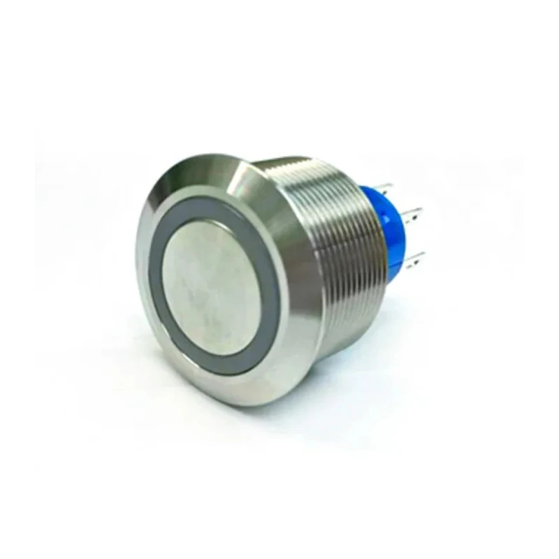 RS PRO Illuminated Momentary Push Button Switch, Panel Mount, 25.2 mm Cutout, DPDT, White LED, IP67, 250 V AC 250 V 175-9263