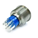 RS PRO Illuminated Momentary Push Button Switch, Panel Mount, 25.2 mm Cutout, DPDT, White LED, IP67, 250 V AC 250 V 175-9263