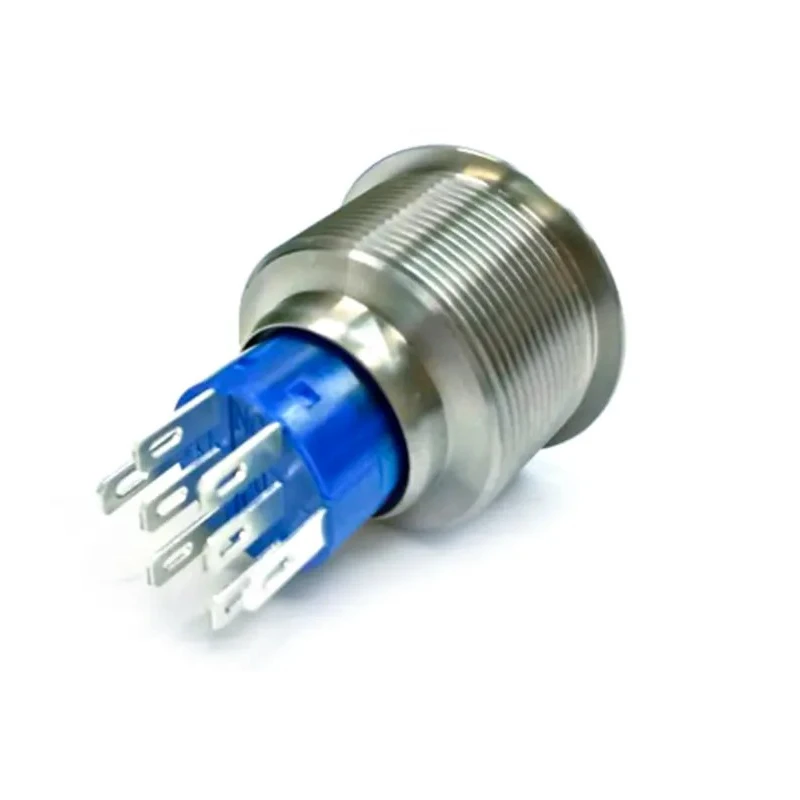 RS PRO Illuminated Momentary Push Button Switch, Panel Mount, 25.2 mm Cutout, DPDT, White LED, IP67, 250 V AC 250 V 175-9263