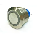 RS PRO Illuminated Momentary Panel Push Button Switch, SPDT, Green LED, IP67, 25.2 mm Cutout, 250V AC 250V DC 3.5A 175-9272