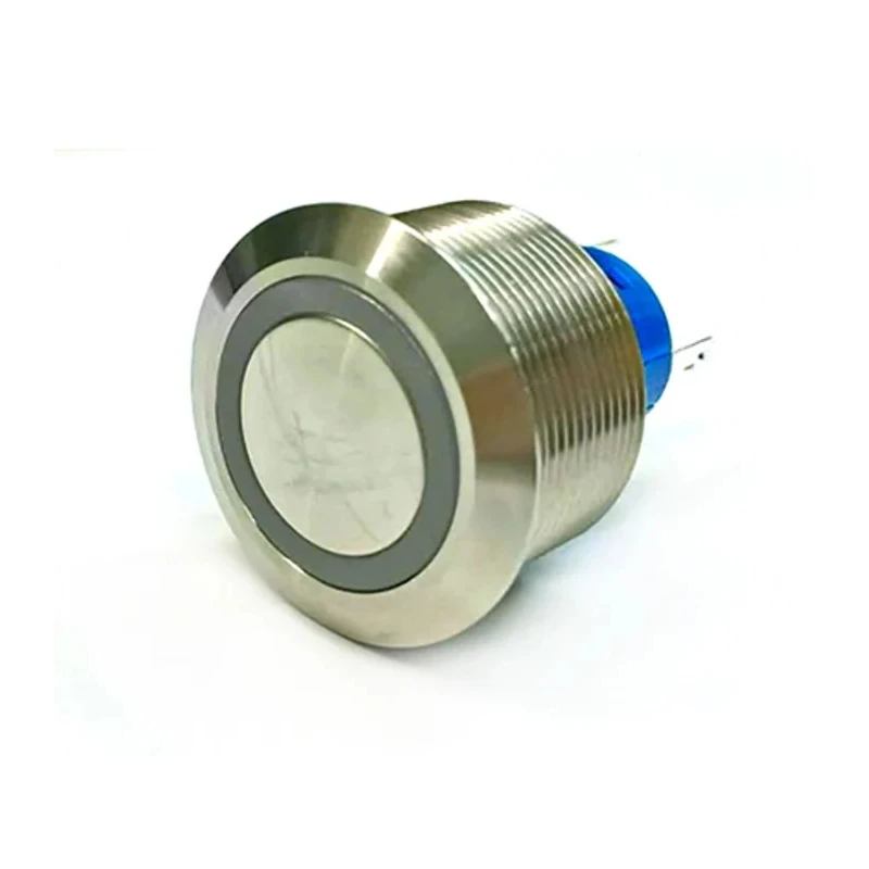 RS PRO Illuminated Momentary Panel Push Button Switch, SPDT, Green LED, IP67, 25.2 mm Cutout, 250V AC 250V DC 3.5A 175-9272