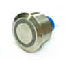 RS PRO Illuminated Momentary Panel Push Button Switch, SPDT, Green LED, IP67, 25.2 mm Cutout, 250V AC 250V DC 3.5A 175-9272