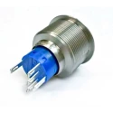 RS PRO Illuminated Momentary Panel Push Button Switch, SPDT, Green LED, IP67, 25.2 mm Cutout, 250V AC 250V DC 3.5A 175-9272