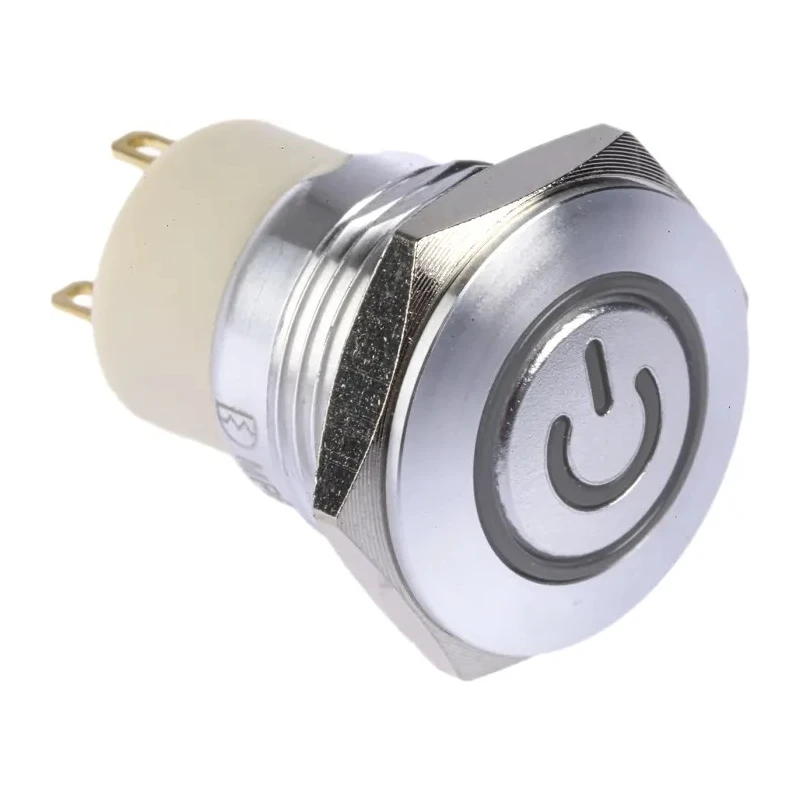 RS PRO Illuminated Push Button Switch, Latching, Panel Mount, 16 mm Cutout, SPST, Green LED, IP67 Rated, 36 V DC 175-9283