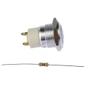 RS PRO Illuminated Push Button Switch, Latching, Panel Mount, 16 mm Cutout, SPST, Green LED, IP67 Rated, 36 V DC 175-9283