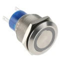 RS PRO Illuminated Push Button Switch, Latching, Panel Mount, 22.2 mm Cutout, SPDT, Yellow LED, IP67, 250 V AC, 3-5 175-9314