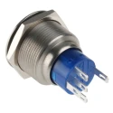 RS PRO Illuminated Push Button Switch, Latching, Panel Mount, 22.2 mm Cutout, SPDT, Yellow LED, IP67, 250 V AC, 3-5 175-9314