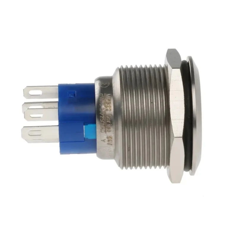 RS PRO Illuminated Push Button Switch, Latching, Panel Mount, 22.2 mm Cutout, SPDT, Yellow LED, IP67, 250 V AC, 3-5 175-9314